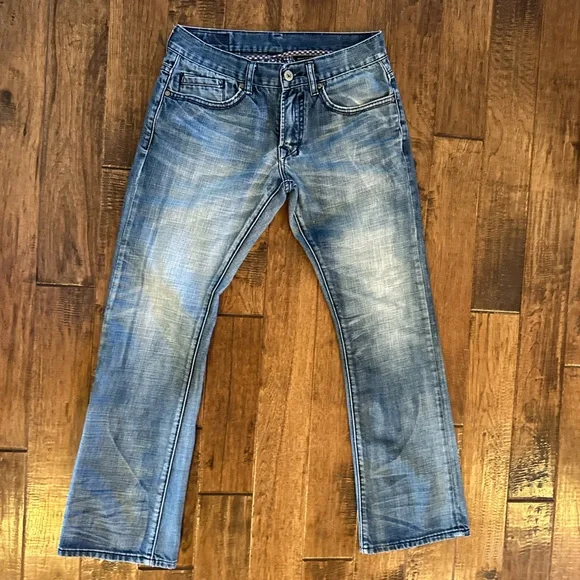 Buffalo David Bitton Men's Light Blue Bootcut Jeans - Picture 1 of 4